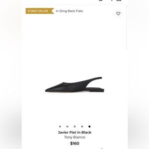 Tony Bianco Black Slingback Flats